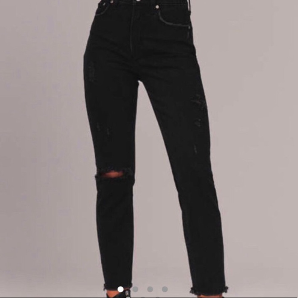 Abercrombie high rise mom jeans